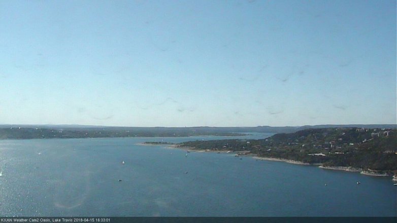 Lake Travis webcam, April 15, 2018 3:50 PM CT