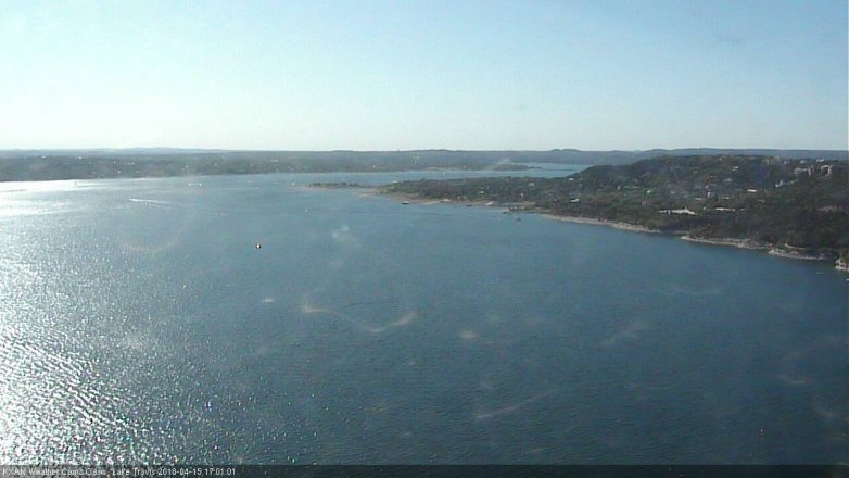 Lake Travis webcam, April 15, 2018 4:15 PM CT