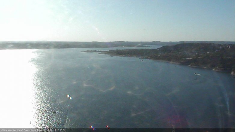 Lake Travis webcam, April 15, 2018 5:20 PM CT