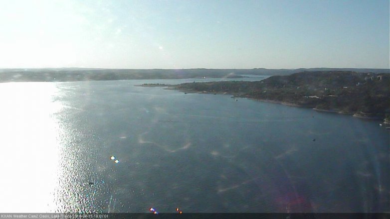 Lake Travis webcam, April 15, 2018 5:25 PM CT