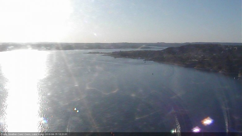 Lake Travis webcam, April 15, 2018 6:00 PM CT