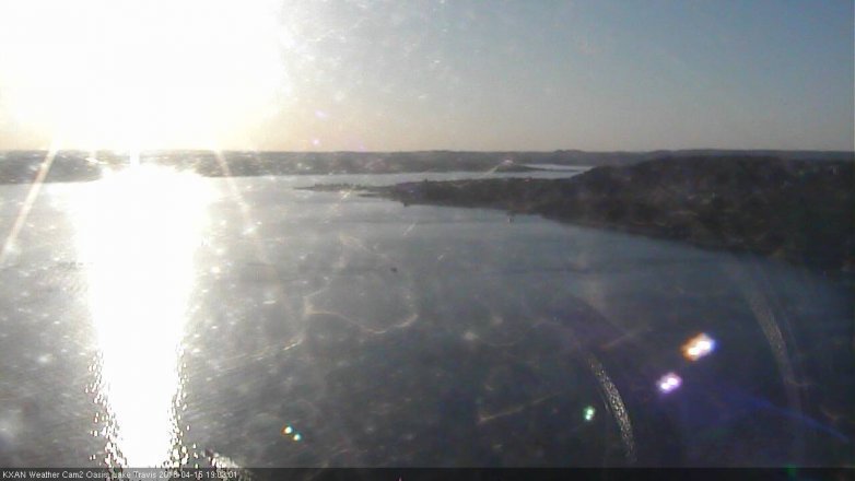 Lake Travis webcam, April 15, 2018 6:20 PM CT