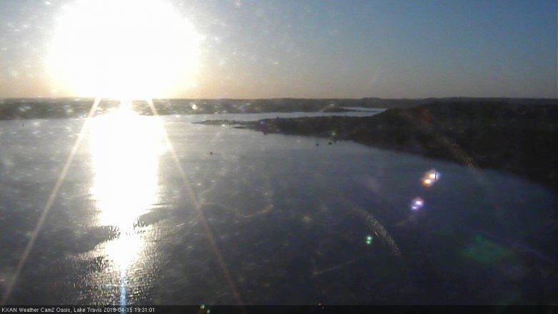 Lake Travis webcam, April 15, 2018 6:40 PM CT