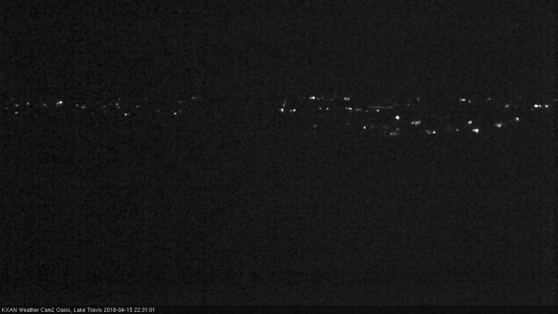 Lake Travis webcam, April 15, 2018 10:00 PM CT