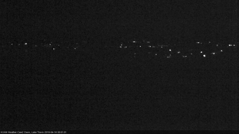 Lake Travis webcam, April 15, 2018 11:30 PM CT