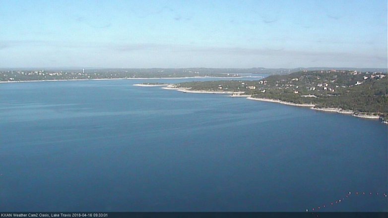 Lake Travis webcam, April 16, 2018 9:05 AM CT