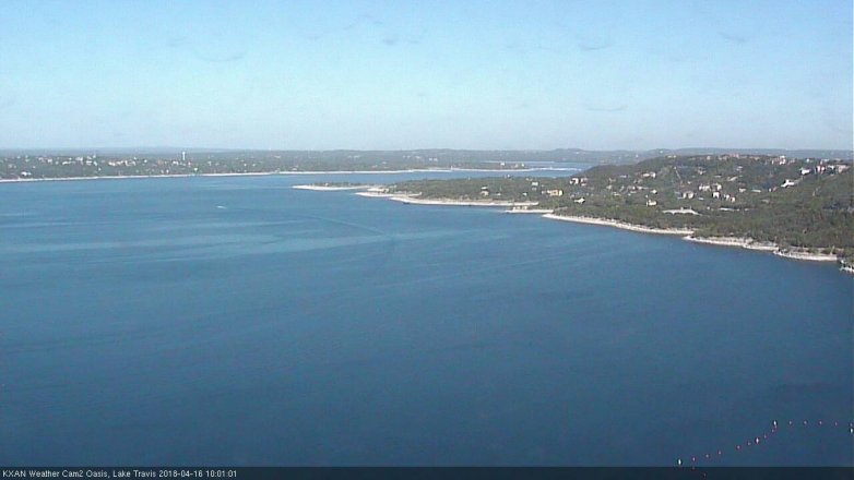 Lake Travis webcam, April 16, 2018 9:20 AM CT