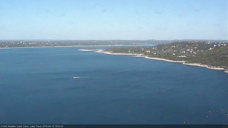 Lake Travis webcam, April 16, 2018 9:40 AM CT