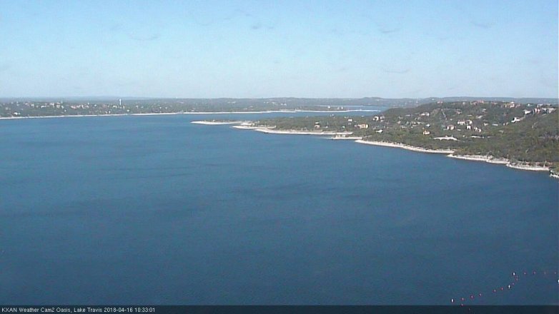 Lake Travis webcam, April 16, 2018 9:45 AM CT