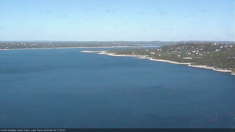 Lake Travis webcam, April 16, 2018 10:20 AM CT