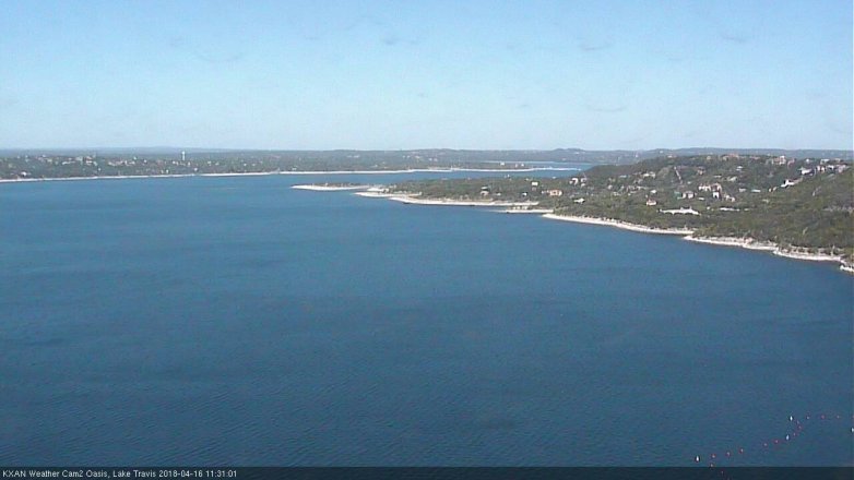 Lake Travis webcam, April 16, 2018 10:35 AM CT
