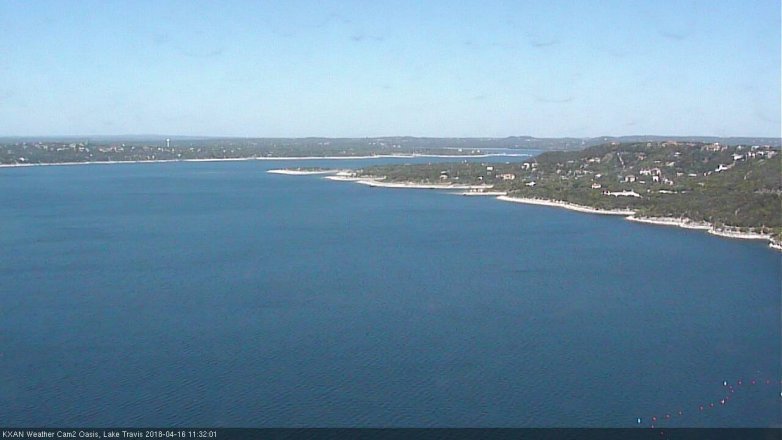 Lake Travis webcam, April 16, 2018 10:45 AM CT