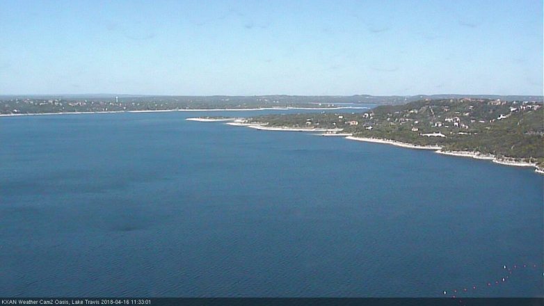 Lake Travis webcam, April 16, 2018 11:05 AM CT