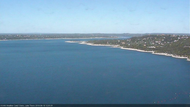 Lake Travis webcam, April 16, 2018 11:25 AM CT