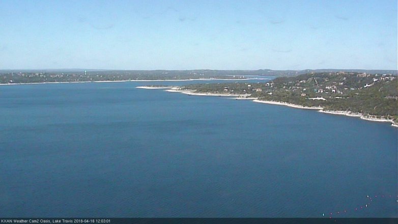 Lake Travis webcam, April 16, 2018 11:30 AM CT