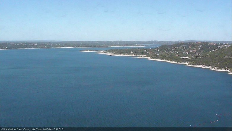 Lake Travis webcam, April 16, 2018 11:35 AM CT