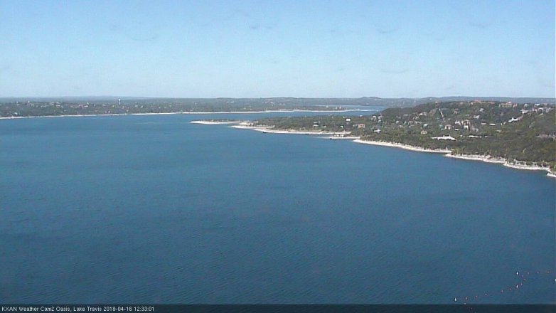 Lake Travis webcam, April 16, 2018 11:55 AM CT