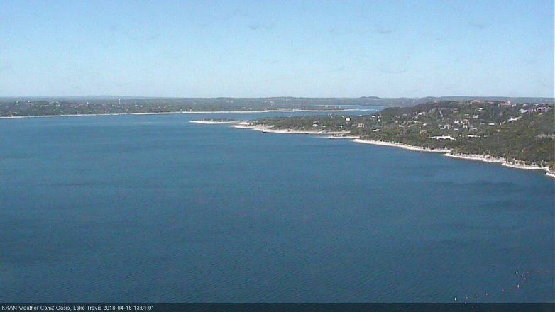 Lake Travis webcam, April 16, 2018 12:10 PM CT