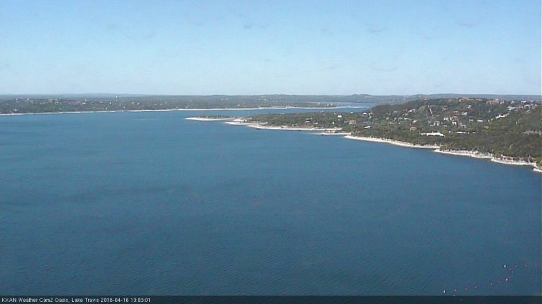 Lake Travis webcam, April 16, 2018 12:35 PM CT
