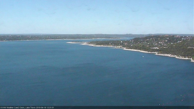 Lake Travis webcam, April 16, 2018 12:40 PM CT