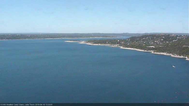 Lake Travis webcam, April 16, 2018 1:05 PM CT