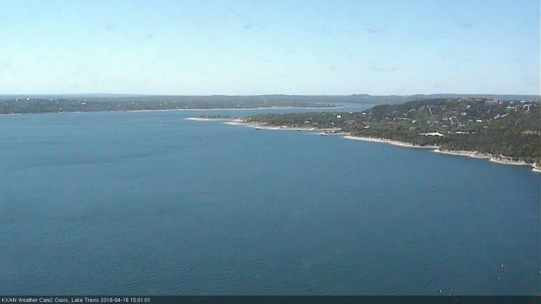 Lake Travis webcam, April 16, 2018 2:15 PM CT