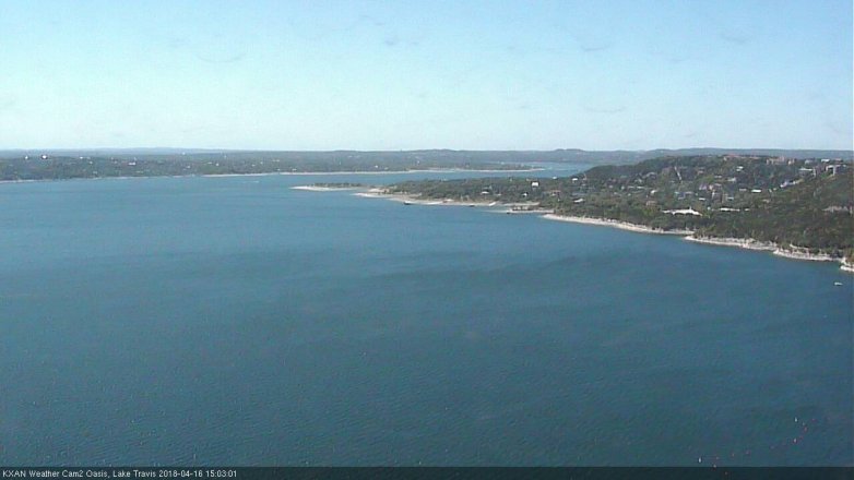 Lake Travis webcam, April 16, 2018 2:25 PM CT