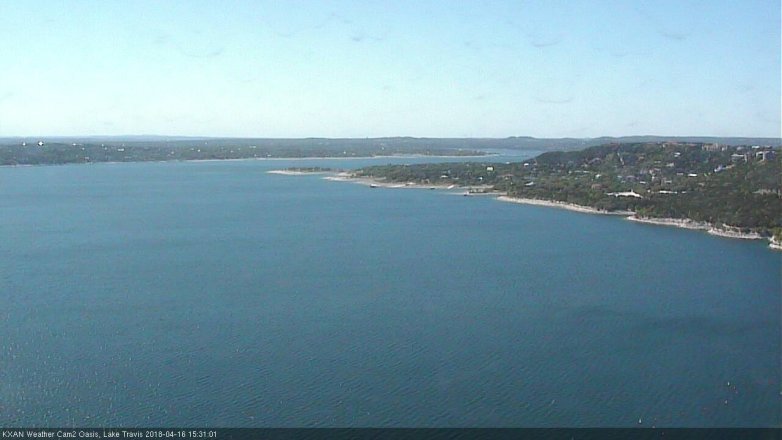Lake Travis webcam, April 16, 2018 2:50 PM CT
