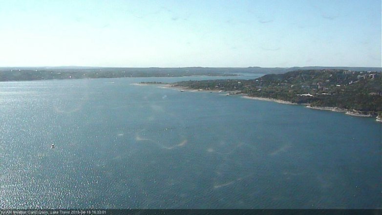 Lake Travis webcam, April 16, 2018 3:40 PM CT