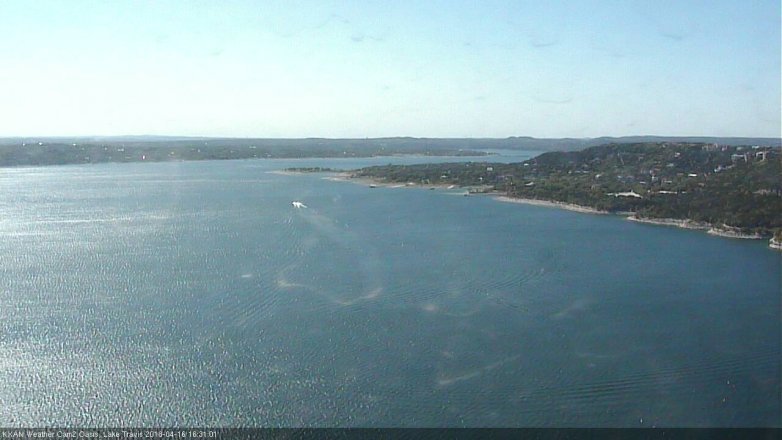 Lake Travis webcam, April 16, 2018 3:55 PM CT