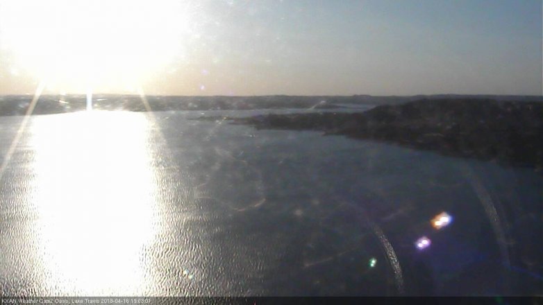 Lake Travis webcam, April 16, 2018 6:15 PM CT
