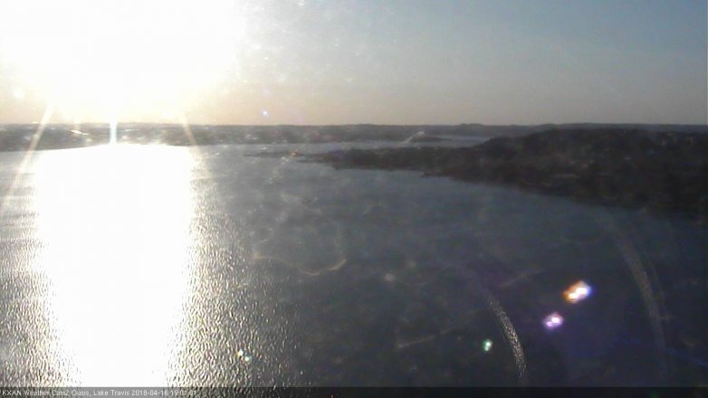 Lake Travis webcam, April 16, 2018 6:30 PM CT