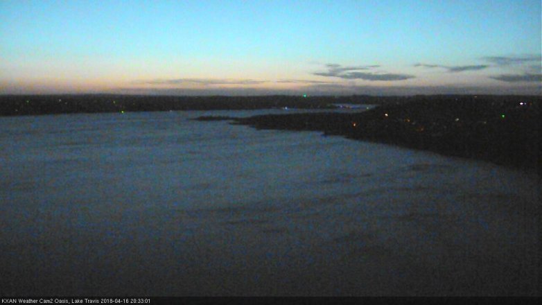 Lake Travis webcam, April 16, 2018 7:40 PM CT