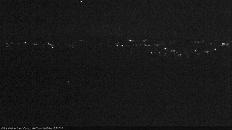 Lake Travis webcam, April 16, 2018 8:30 PM CT