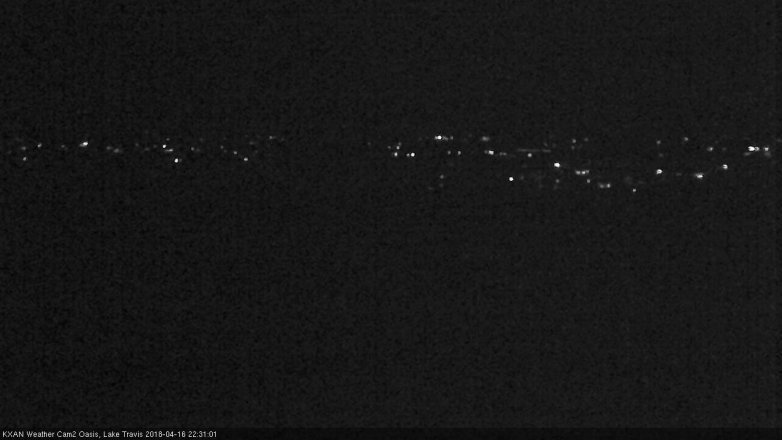 Lake Travis webcam, April 16, 2018 9:40 PM CT