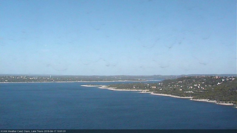 Lake Travis webcam, April 17, 2018 9:20 AM CT