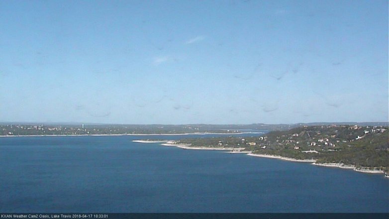 Lake Travis webcam, April 17, 2018 9:40 AM CT