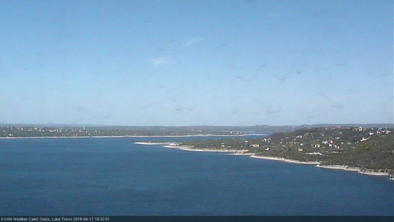 Lake Travis webcam, April 17, 2018 9:50 AM CT