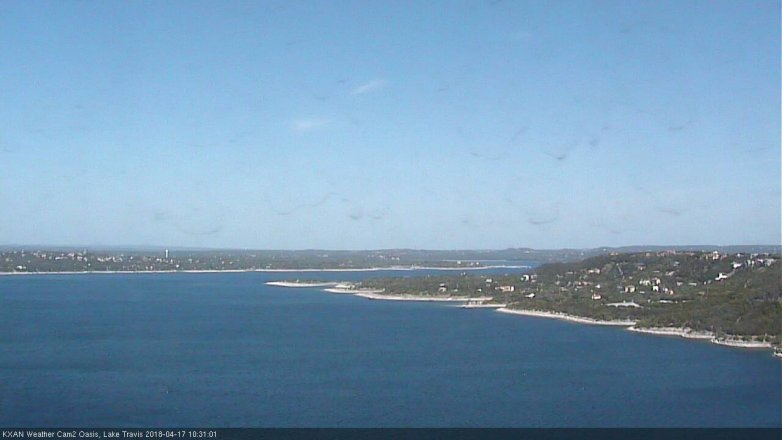 Lake Travis webcam, April 17, 2018 9:55 AM CT