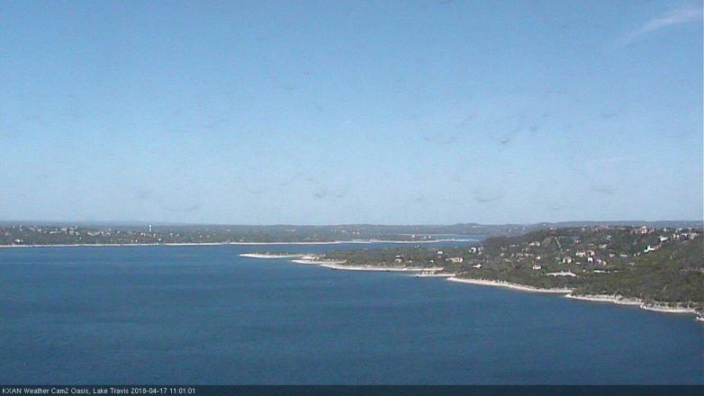 Lake Travis webcam, April 17, 2018 10:20 AM CT