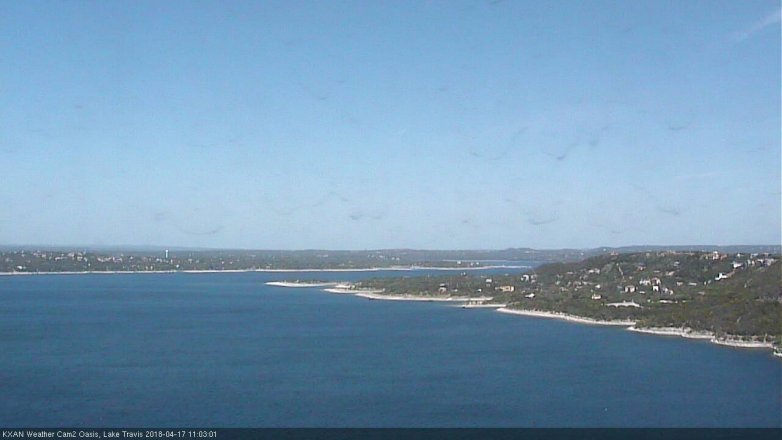 Lake Travis webcam, April 17, 2018 10:25 AM CT