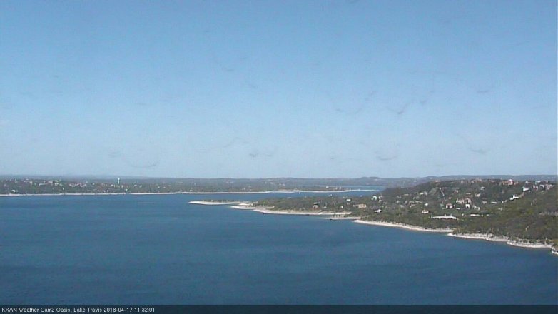 Lake Travis webcam, April 17, 2018 10:40 AM CT