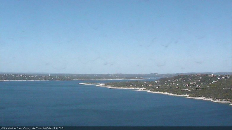 Lake Travis webcam, April 17, 2018 10:45 AM CT