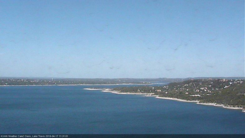 Lake Travis webcam, April 17, 2018 10:55 AM CT