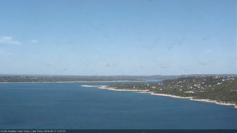 Lake Travis webcam, April 17, 2018 11:20 AM CT