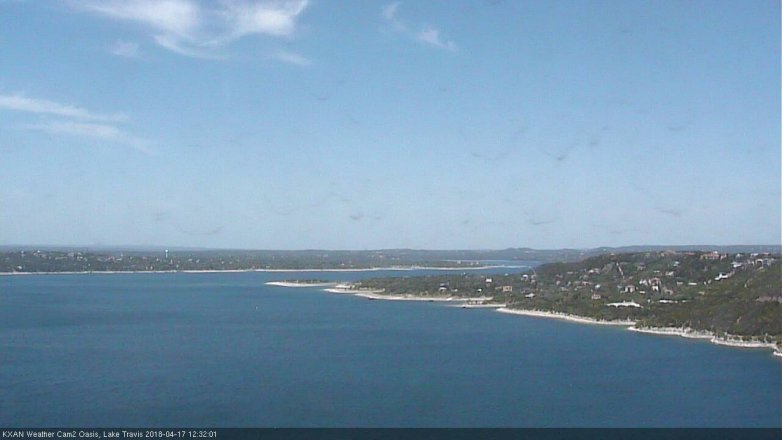 Lake Travis webcam, April 17, 2018 11:50 AM CT