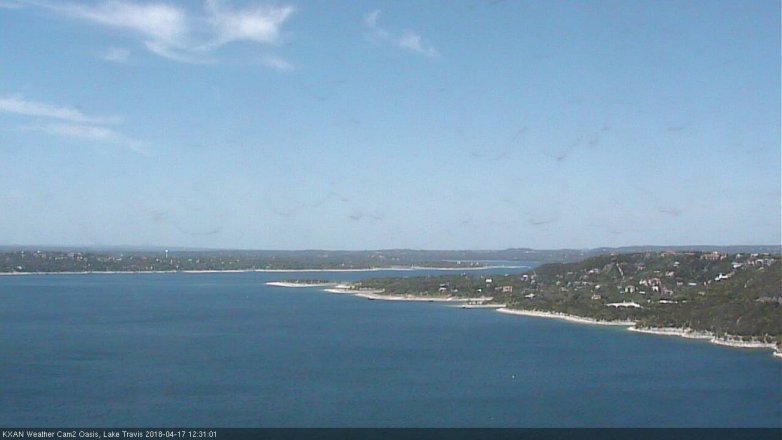 Lake Travis webcam, April 17, 2018 11:55 AM CT