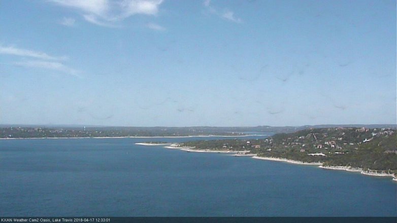 Lake Travis webcam, April 17, 2018 12:05 PM CT
