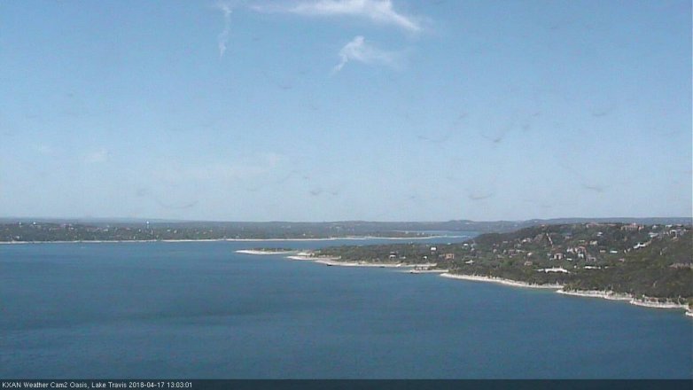 Lake Travis webcam, April 17, 2018 12:15 PM CT