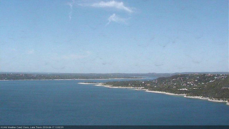 Lake Travis webcam, April 17, 2018 12:30 PM CT